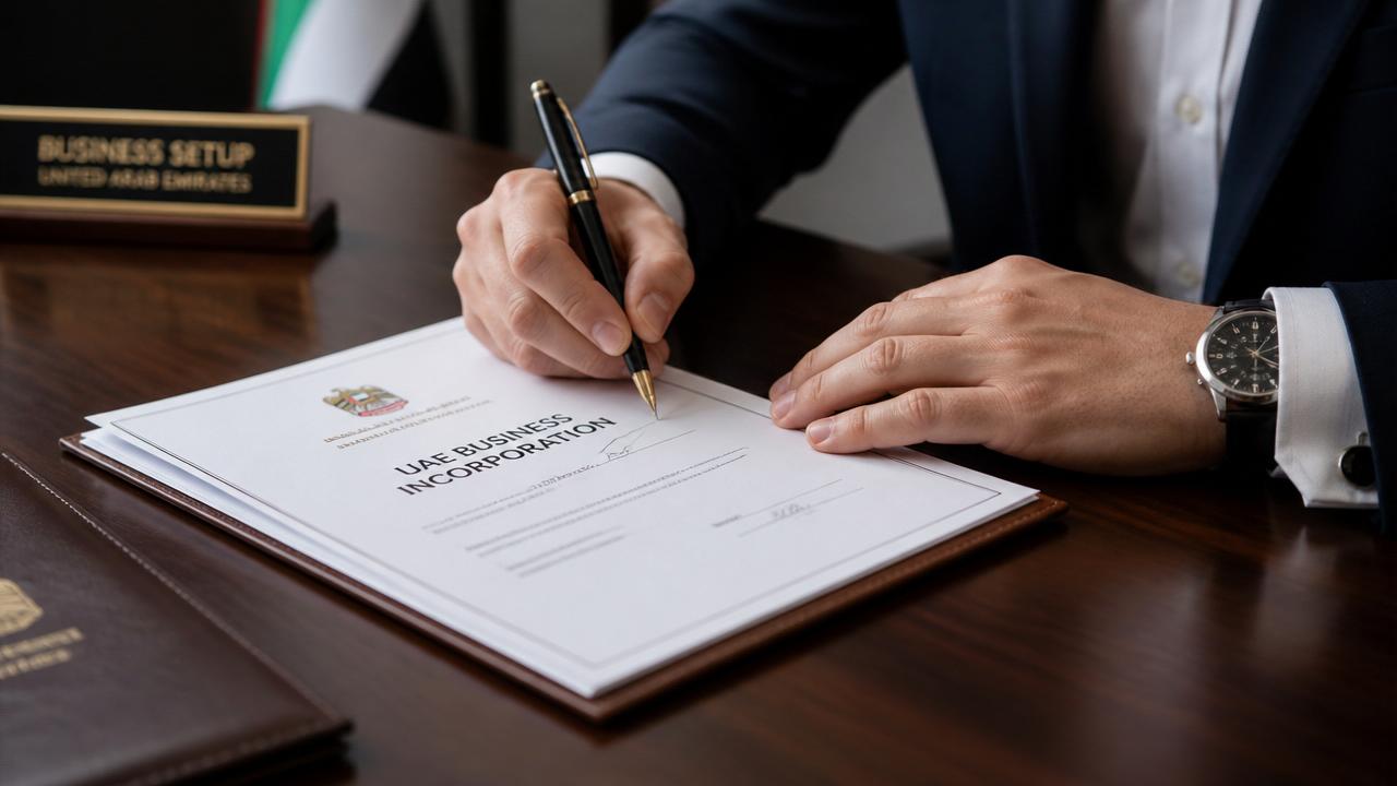 Executives signing a corporate travel and MICE contract