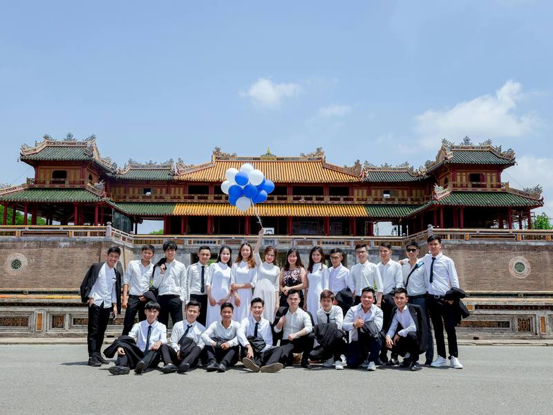 Group of students on an international study tour
